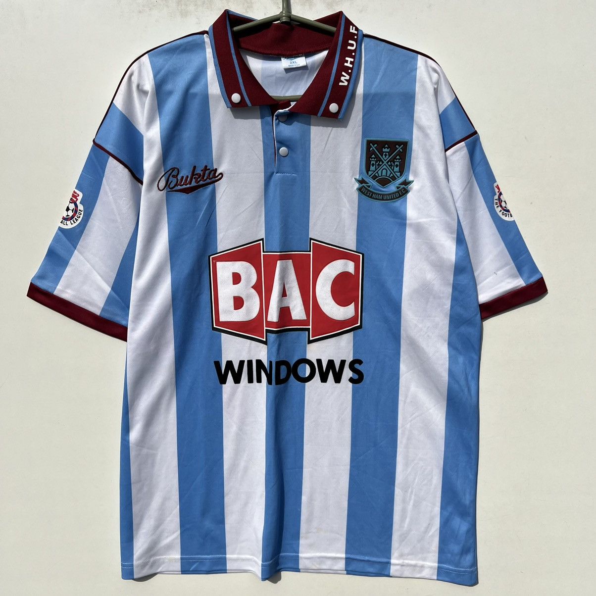 WEST HAM UNITED 1991/1992 soccer JERSEY football t shirt