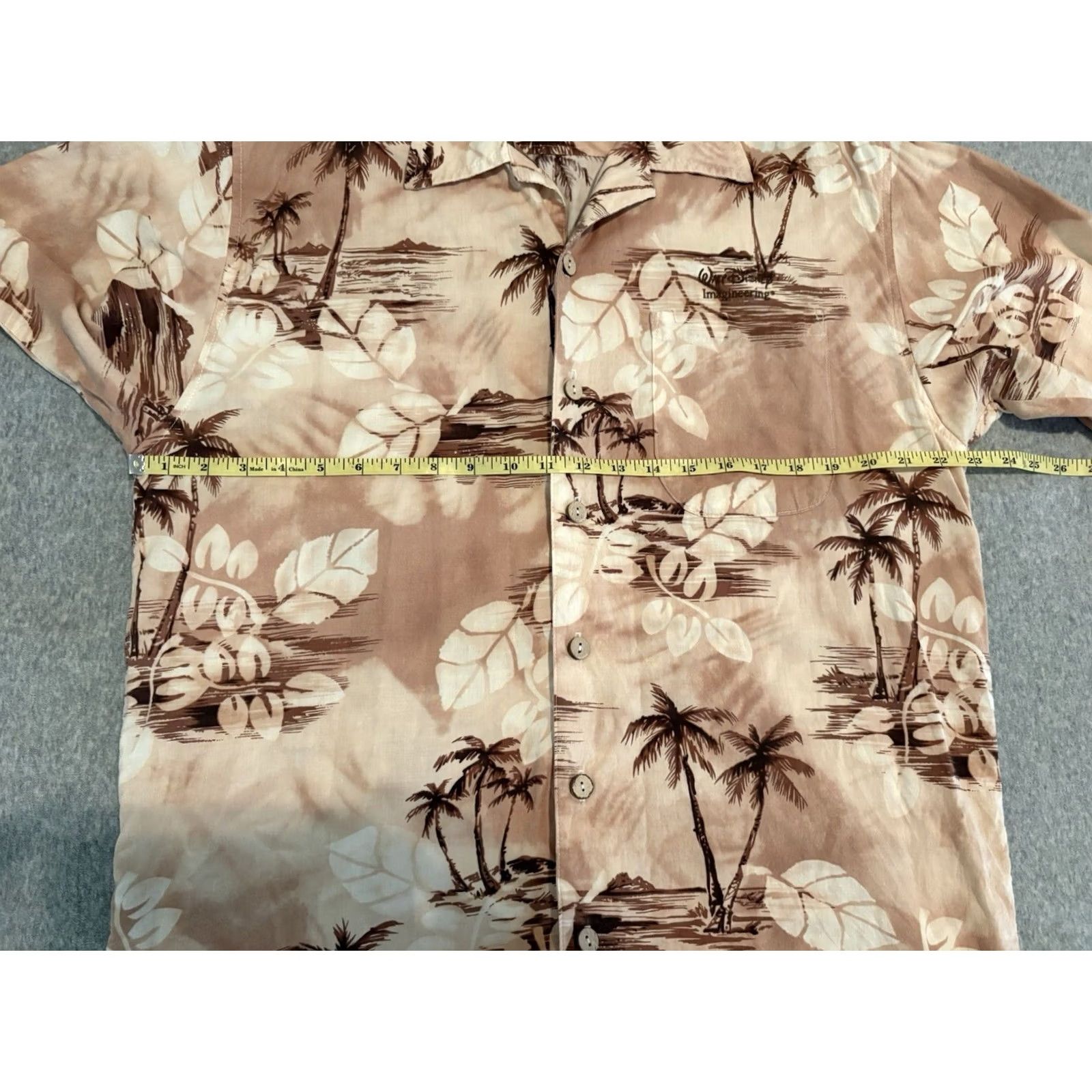Vintage VINTAGE Walt Disney Imagineering Floral Hawaiian Shirt Sichel Large Made in USA Shirt Mens L Brown Short Sleeve Button-Up Hawaiian 90s Theme Size US L / EU 52-54 / 3 - 5 Thumbnail