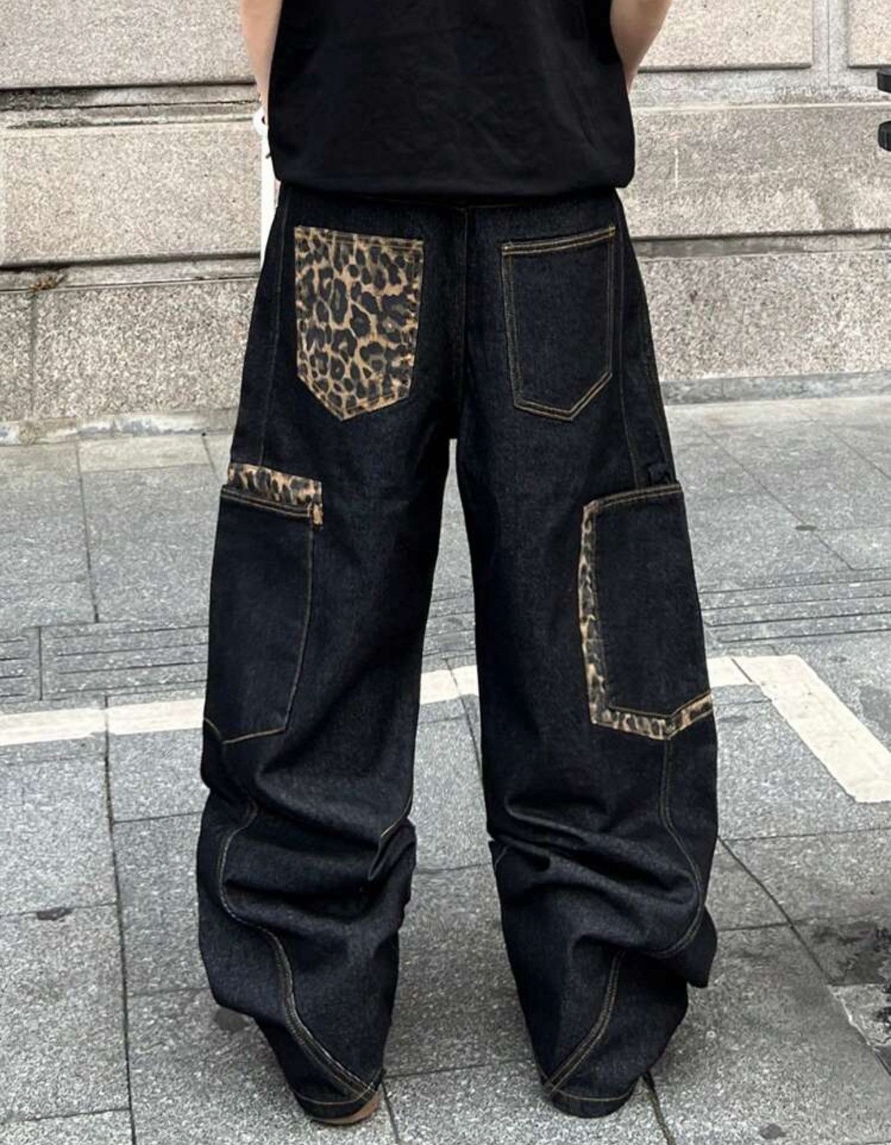 Jean Fukuoka x Hioki Baggy Patcwork Wide Leg Jeans Size US 33 - 3 Thumbnail