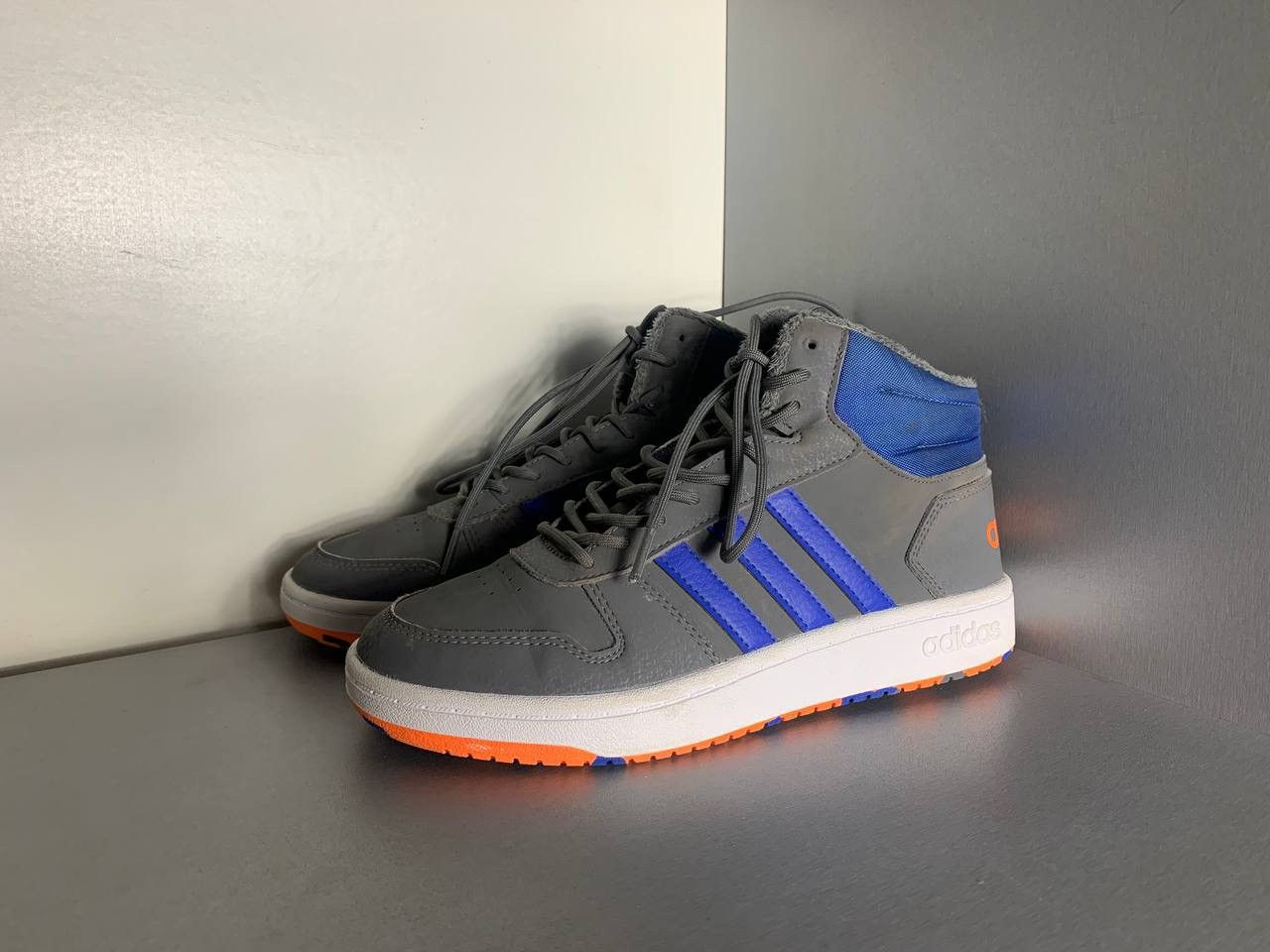 Adidas × Vintage ADIDAS HOOPS MID FAUX FUR SNEAKERS GORPCORE JAPAN STYLE Y2K Size US 7 / EU 40 - 2 Thumbnail