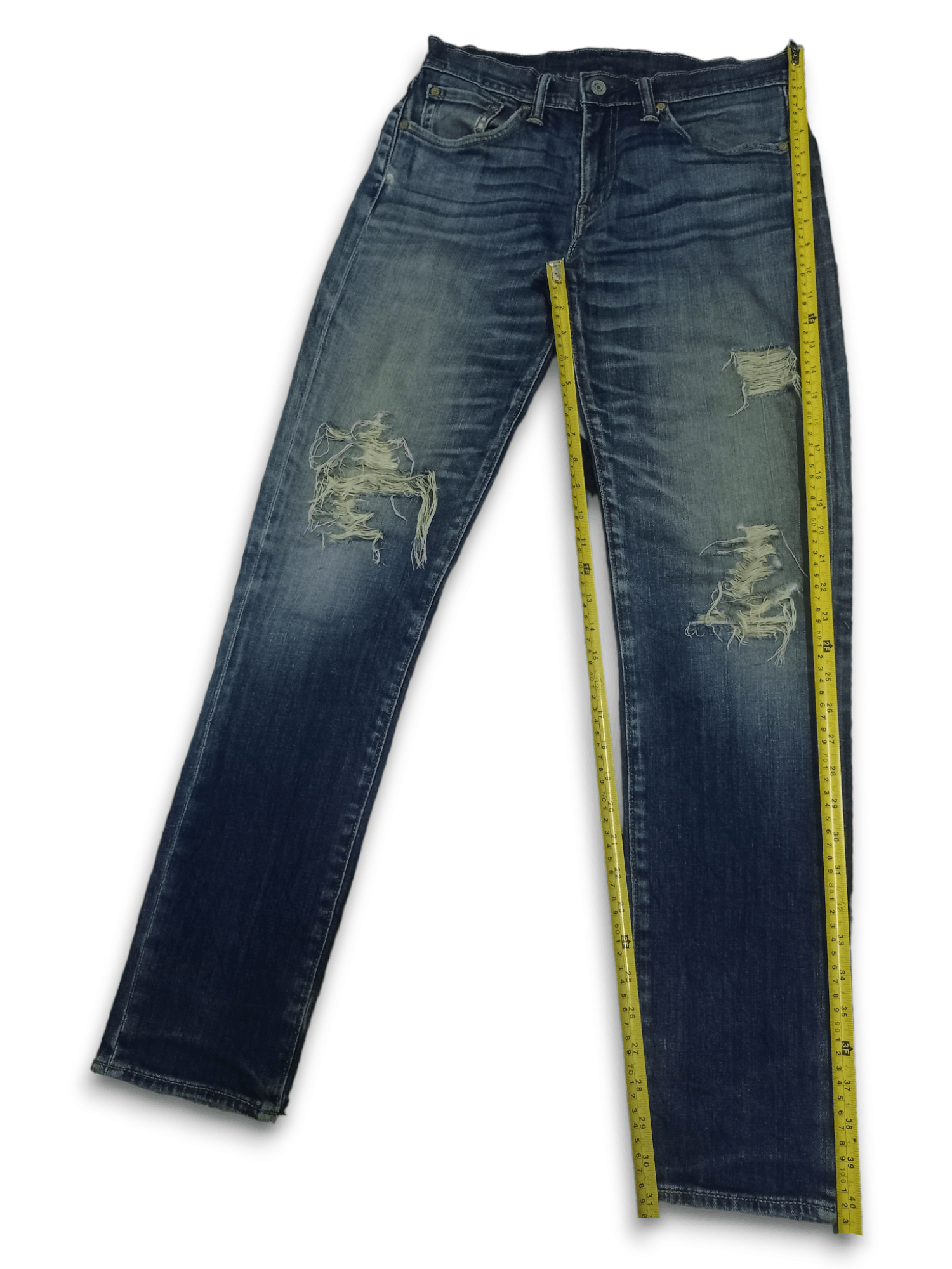 Levi's × Levi's Vintage Clothing Vintage Levis 511 Blue Wash Ripped Distressed Jeans 29x31 Size US 29 - 9 Thumbnail