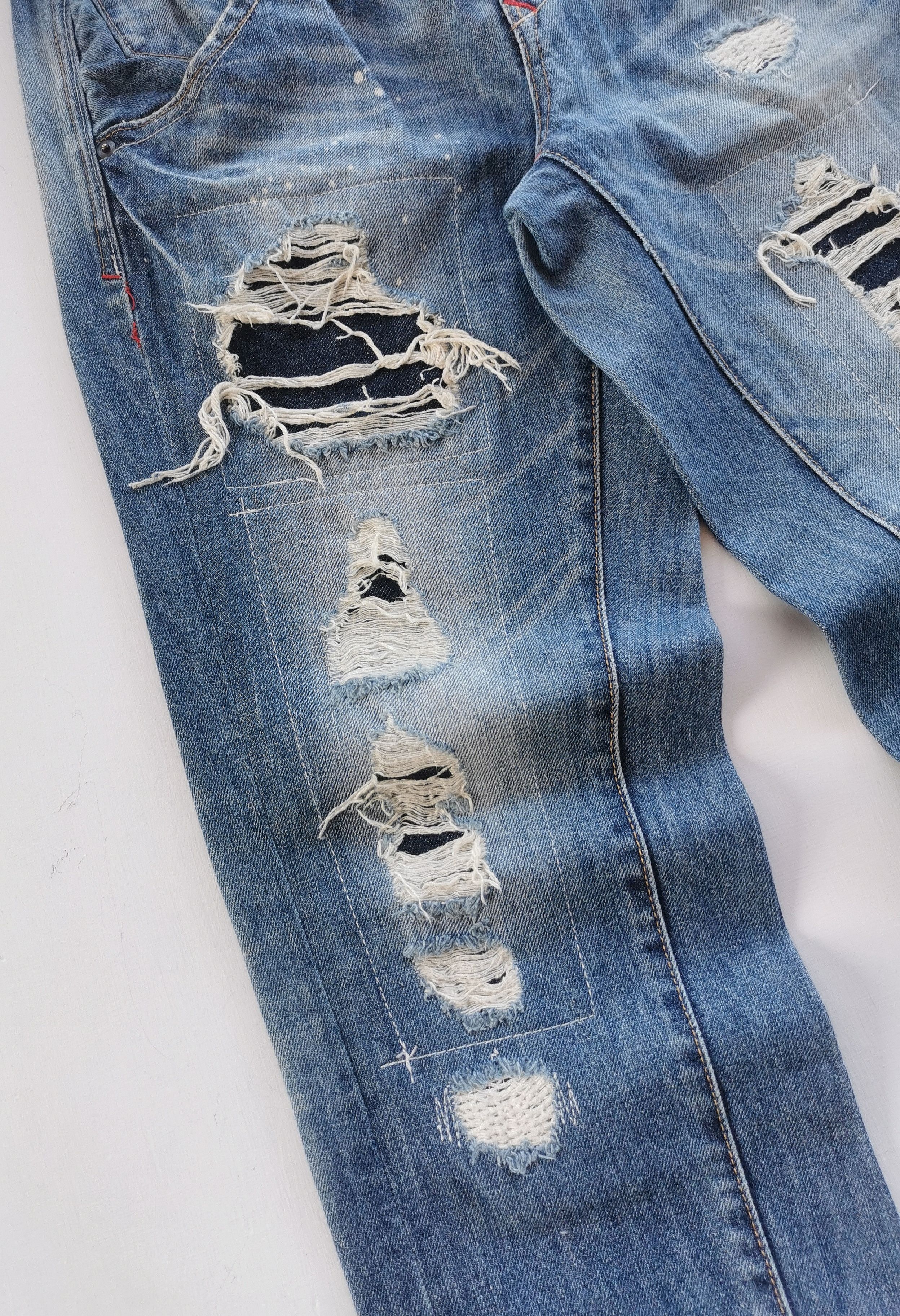 Kapital Distressed Jeans Style Kapital 31x31 Size US 31 - 5 Thumbnail