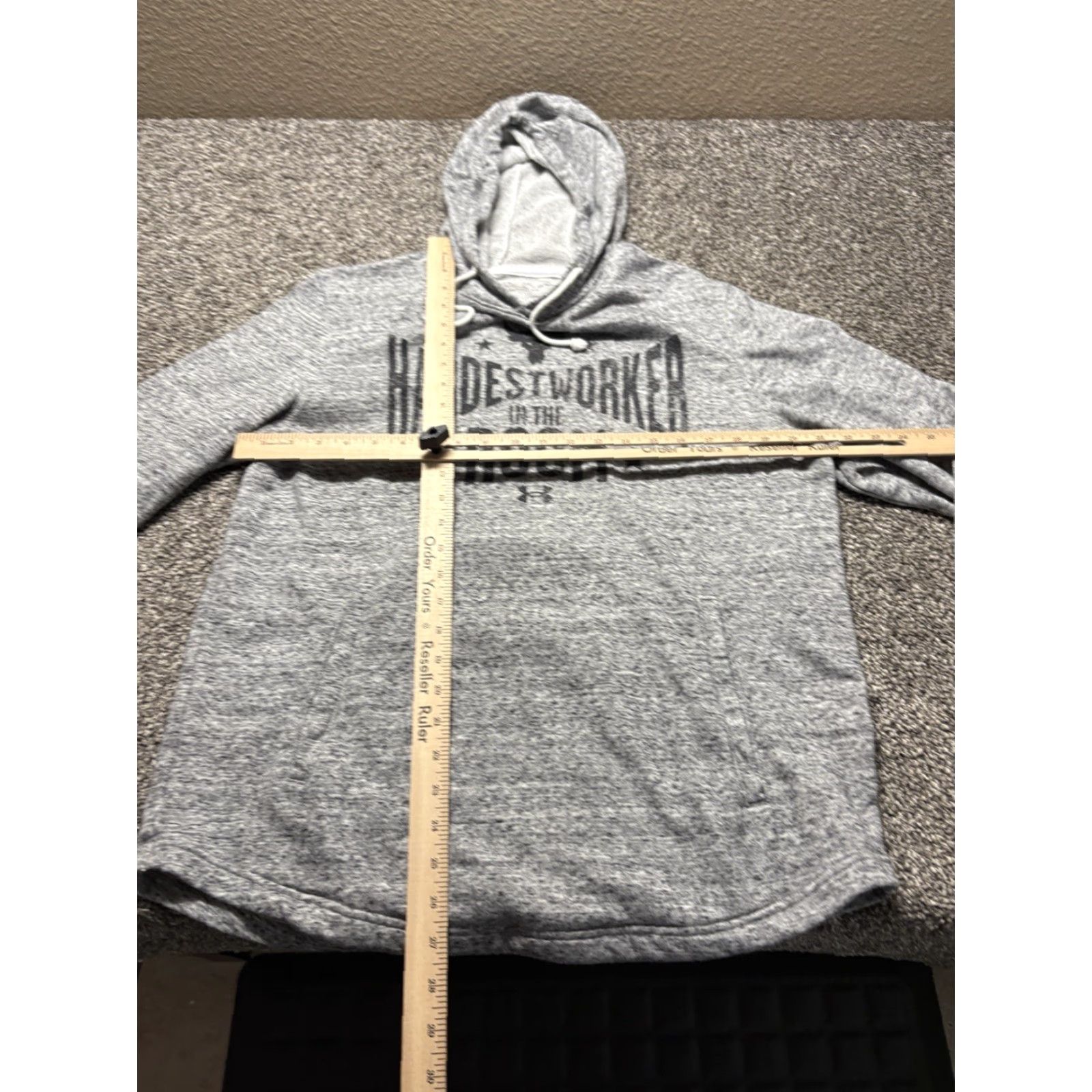 Under Armour Under Armour Project Rock Hoodie Mens Large Gray Terry Loose Sweatshirt Size US L / EU 52-54 / 3 - 5 Thumbnail