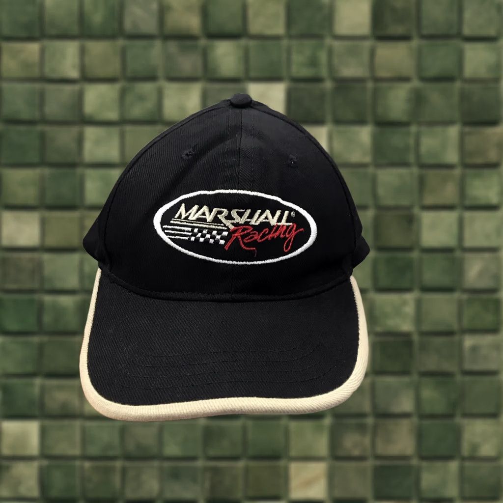Vintage Marshall Racing Hat Adjustable Black Made In USA Embroidered Atv Motorcycle Size ONE SIZE - 1 Thumbnail