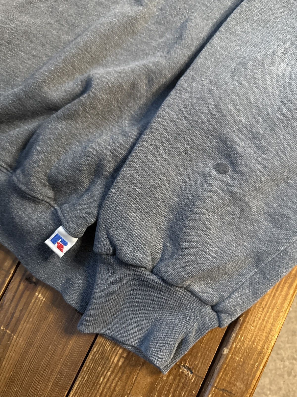 Russell Athletic Vintage 90s Russell Athletic Faded Grey Crewneck Sweatshirt Size US XL / EU 56 / 4 - 3 Thumbnail