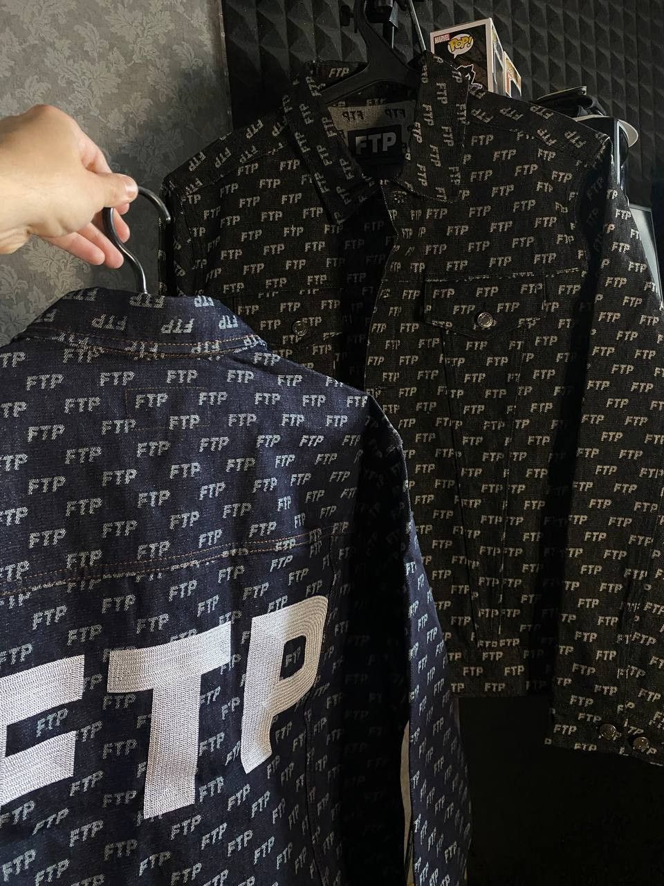Fuck The Population FTP - Jacquard Denim Logo Trucker Jacket Size US M / EU 48-50 / 2 - 1 Thumbnail