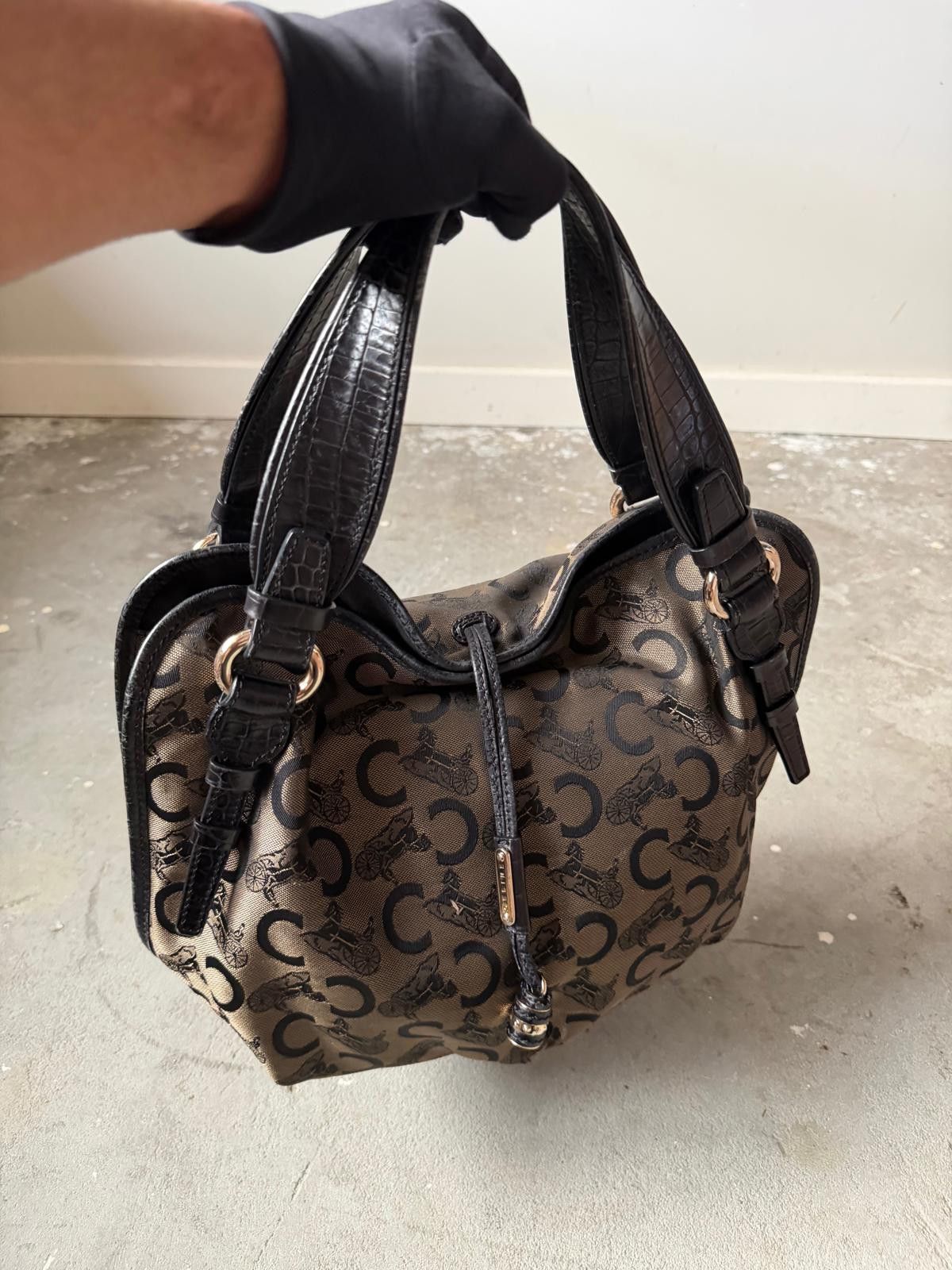 Celine Celine Horse Carriage Bittersweet Shoulder Bag Black/Grey Size ONE SIZE - 5 Thumbnail