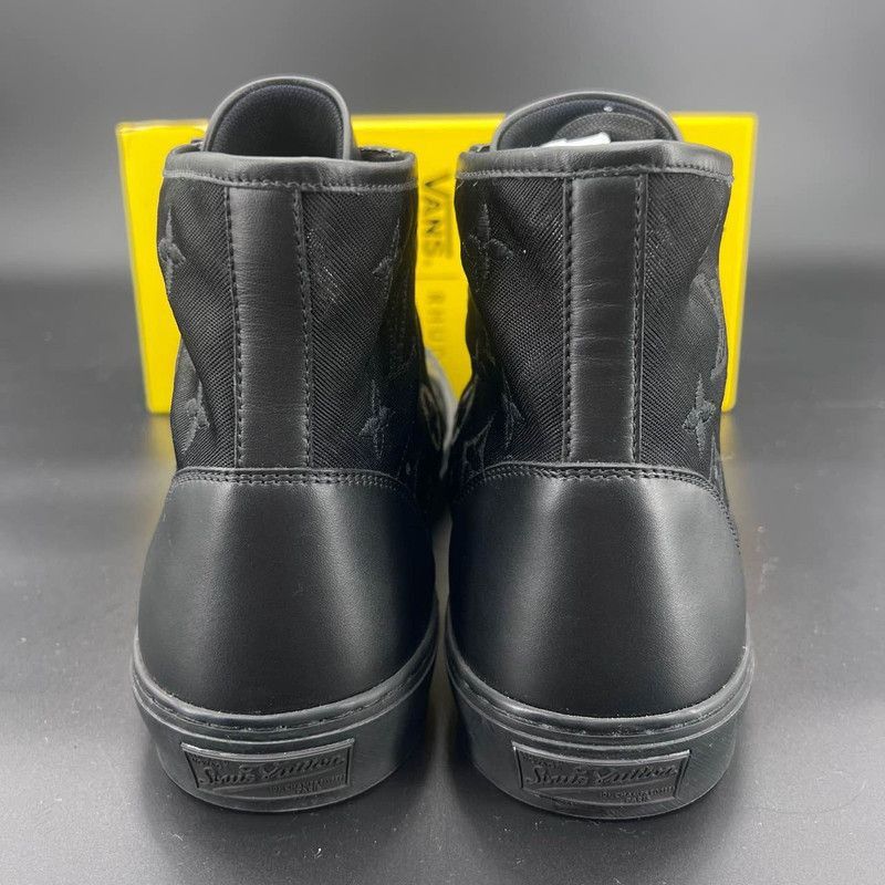 Louis Vuitton Louis Vuitton Black Monogram High-Top Sneakers -2508 Size US 10 / EU 43 - 3 Thumbnail