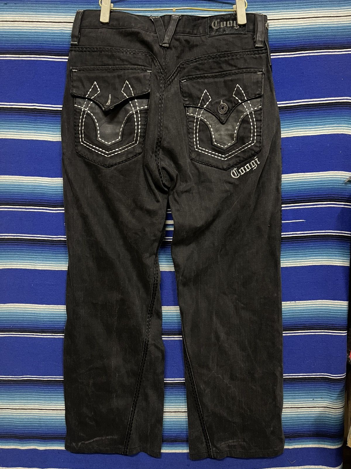 Vintage OFFER🔥Vintage Y2K GOOGI Black Jeans Hip Hop wear Size US 36 / EU 52 - 7 Thumbnail