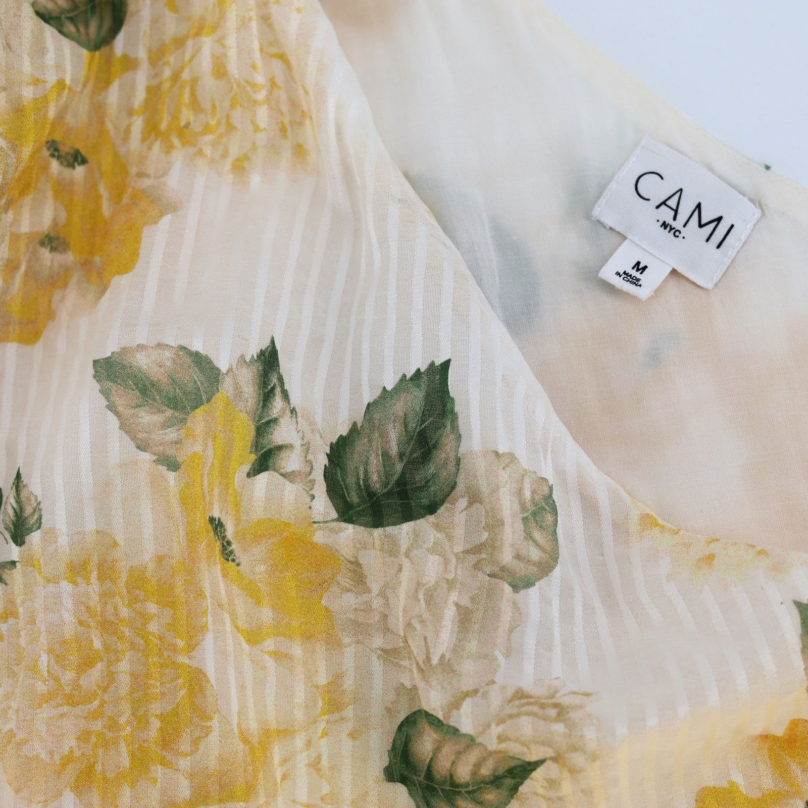 CAMI NYC Cami NYC Women Floral Yellow Silk Blend Blouson Top Size M Size M / US 6-8 / IT 42-44 - 9 Thumbnail