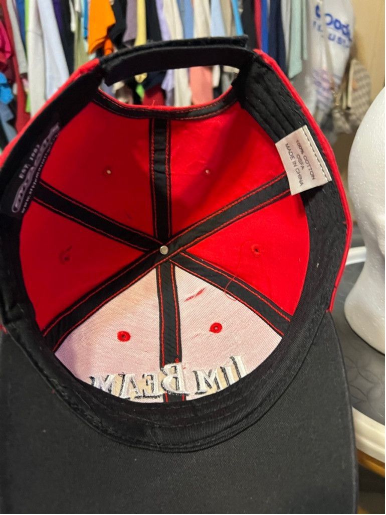 NASCAR Men's Stylemaster Jim Beam Racing Hat One Size Red Black Size ONE SIZE - 5 Thumbnail