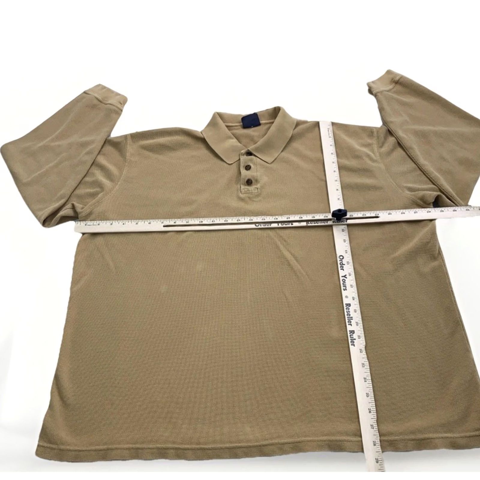 Vintage VINTAGE Woolrich Polo Shirt Long Sleeve Mens 2XL Gold Knit Polo Shirt Casual 90s Outdoor USA Mens Size US XXL / EU 58 / 5 - 3 Thumbnail
