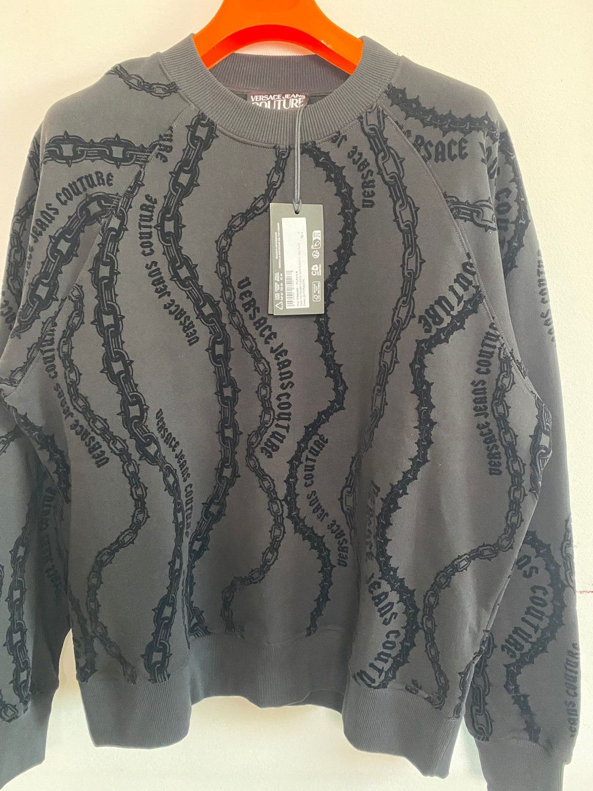 Versace Jeans Couture Brushed Flock Couture Sweatshirt Versace Jeans Culture L Size US L / EU 52-54 / 3 - 3 Thumbnail
