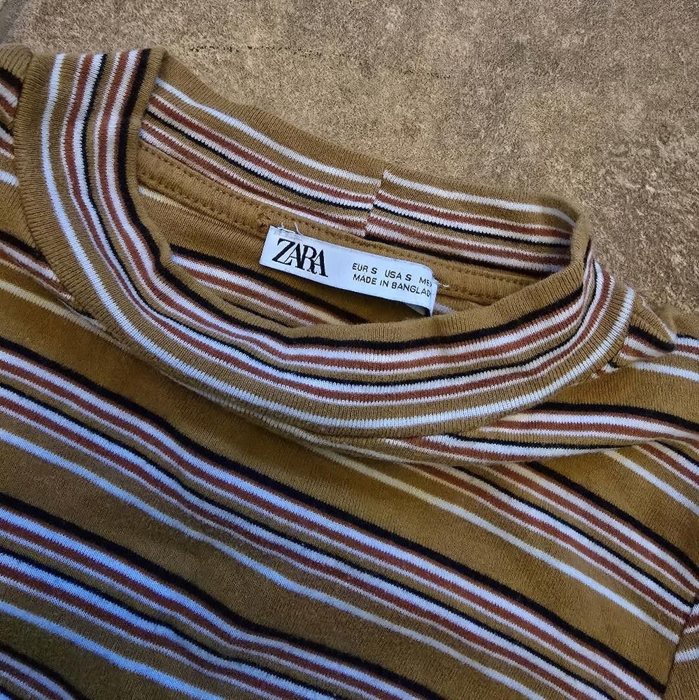 Zara Multicolored Stripe Detailed Zara 3/4 Sleeve Size S / US 4 / IT 40 - 3 Thumbnail