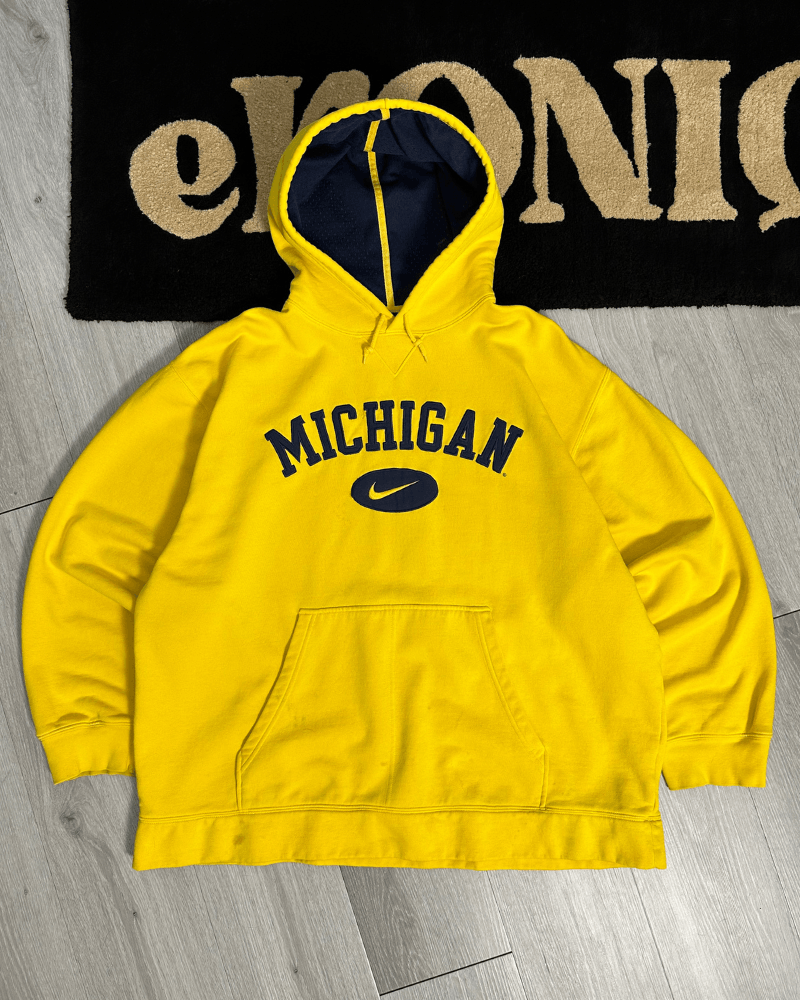 Nike × Vintage Vintage Nike Swoosh University of Michigan Hoodie XXL / 2XL Size US XXL / EU 58 / 5 - 1 Thumbnail