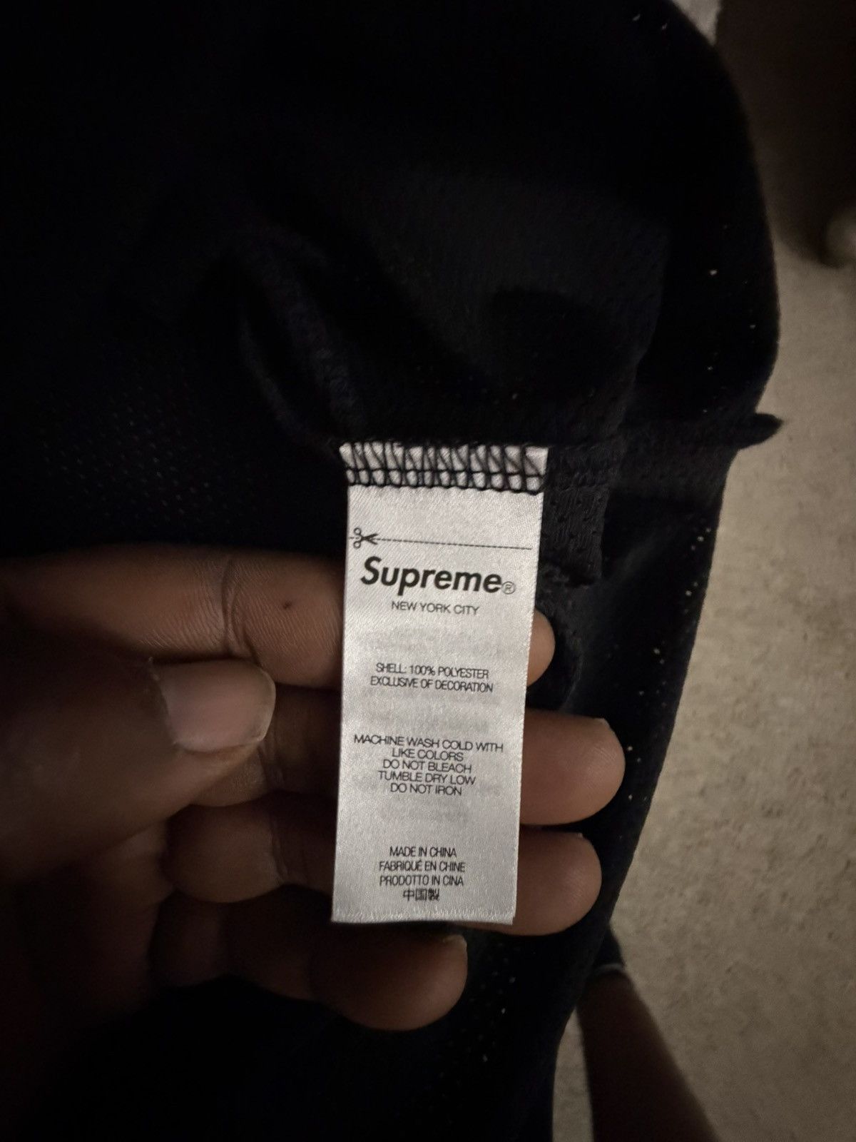 Supreme Supreme Arabic Mesh Long-Sleeve Top 'Black' Size US L / EU 52-54 / 3 - 6 Thumbnail