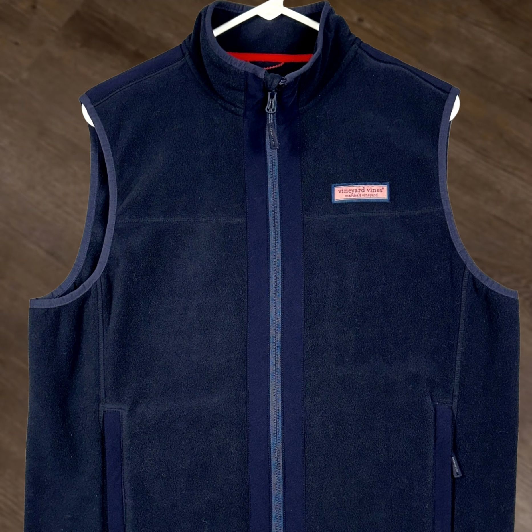 Vineyard Vines Vineyard Vines Fleece Vest Mens M Navy Blue Full Zip Pockets Logo Zipper Vest" Size US M / EU 48-50 / 2 - 1 Thumbnail