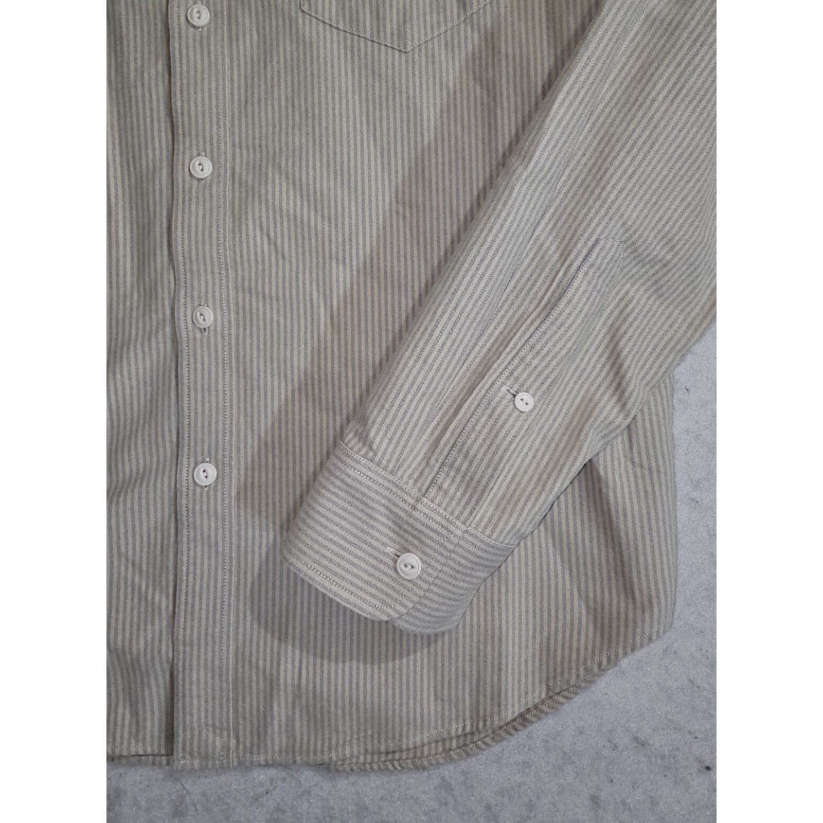 Pendleton VINTAGE Pendleton LOWELL Oxford Shirt Striped Long Sleeve Button Up Mens XL Cream/Ivory Cotton Oxford Collared Size US XL / EU 56 / 4 - 6 Thumbnail