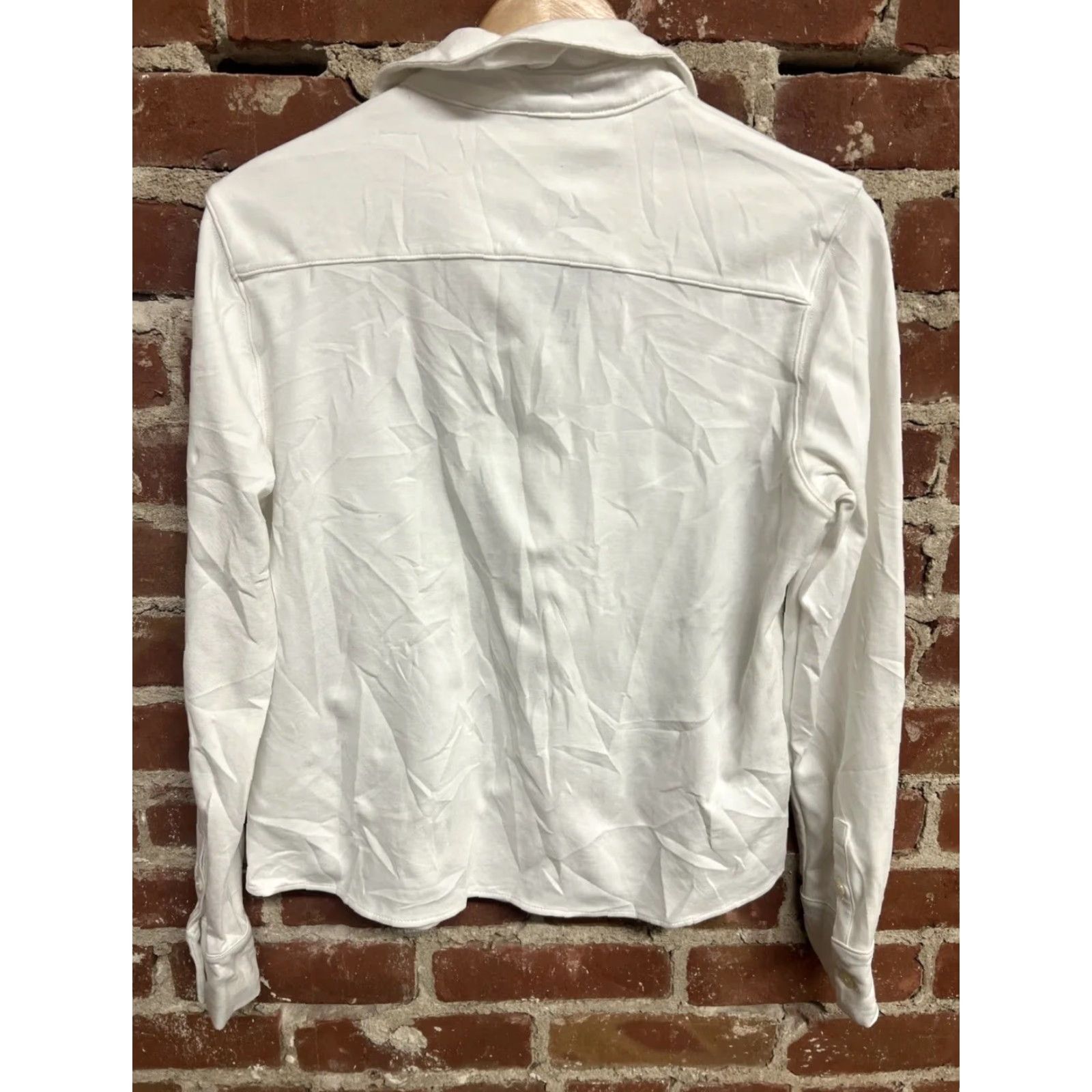 Club Monaco Club Monaco Womens White Long Sleeve Button-Up Size L Size L / US 10 / IT 46 - 3 Thumbnail