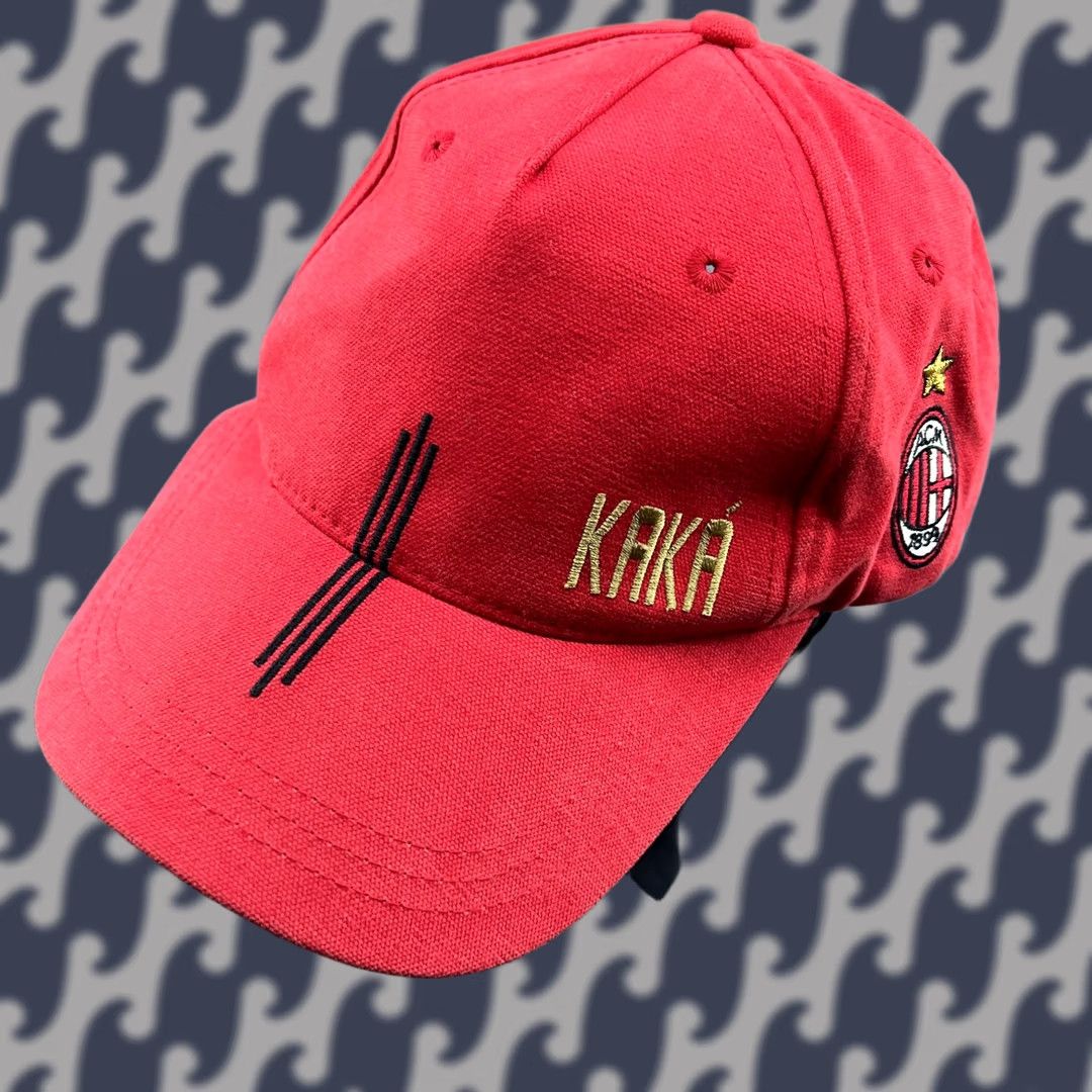Adidas adidas AC Milan Cap Hat One Size Red KAKA #22 Football Adjustable Baseball Cap Mens Womens Adults Unisex Netsу Size ONE SIZE - 1 Thumbnail