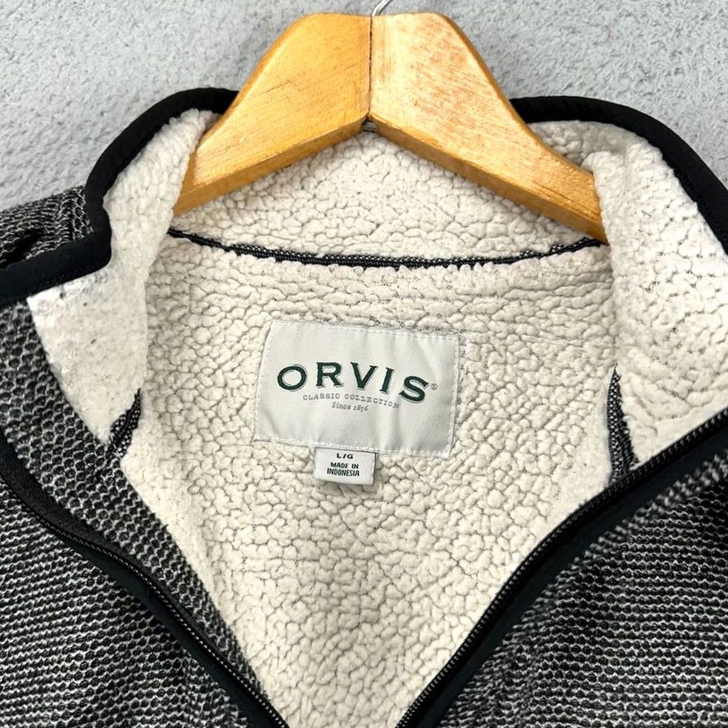 Orvis Orvis Pullover Sweatshirt Mens Large Gray Thick Sherpa Fleece Lined Quarter Zip Size US L / EU 52-54 / 3 - 6 Thumbnail
