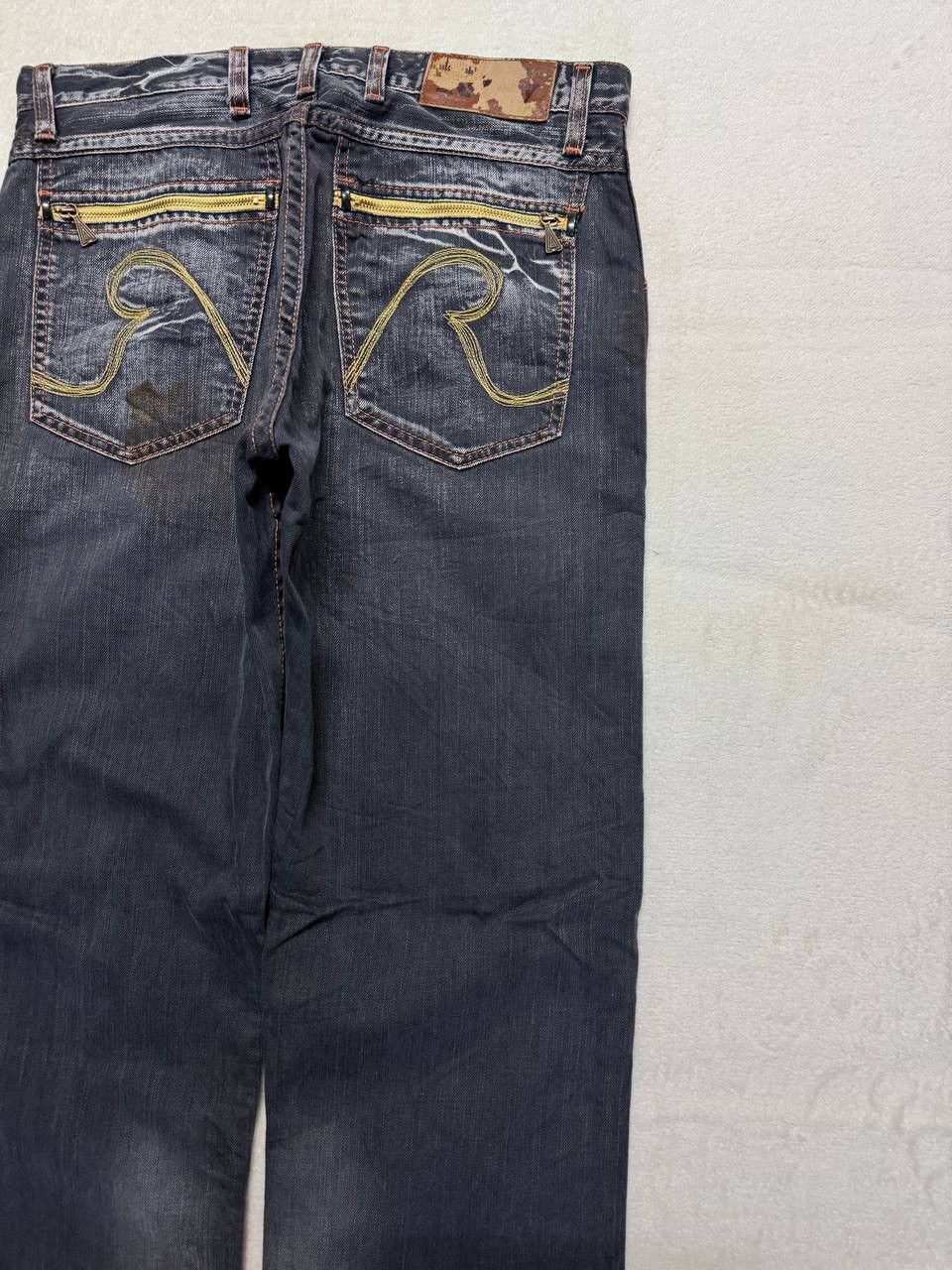 Japanese Brand SICK Vintage Replay Smoke Washed Style Distressed Denim Jean Size US 31 - 18 Thumbnail