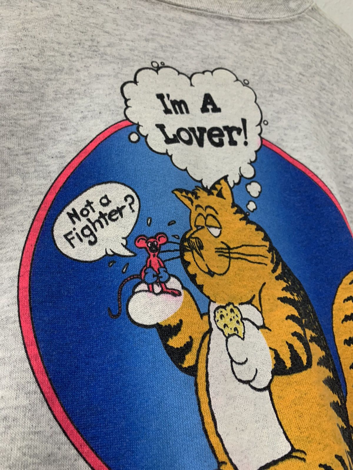 Vintage Sweatshirt Hawaiian Rays Im A Lover Not A Fighter Size US L / EU 52-54 / 3 - 8 Thumbnail