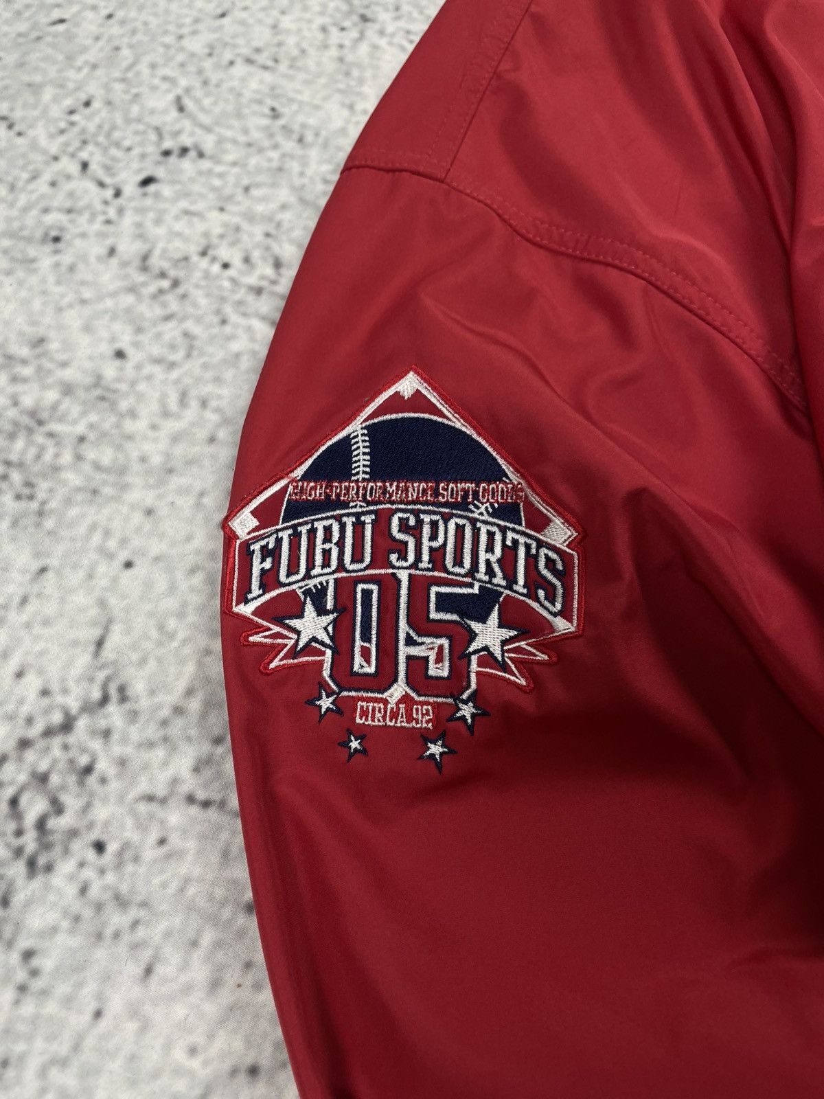 Fubu FUBU M Red Varsity Bomber Jacket Y2K Drip Swag Size US M / EU 48-50 / 2 - 10 Thumbnail