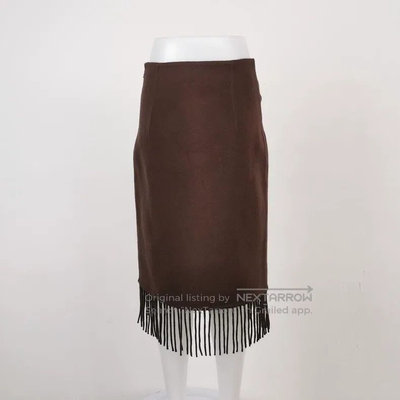 Hermes Hermes Cashmere fringe skirt Size 25" / US 0 / IT 36 - 2 Thumbnail