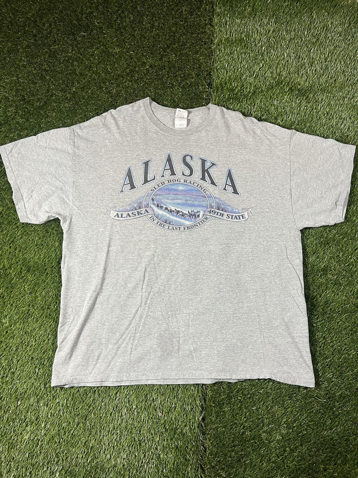 Vacation × Vintage Vintage Y2K Alaska Sled Dog Racing Northern Lights Tee Size US XXL / EU 58 / 5 - 1 Thumbnail