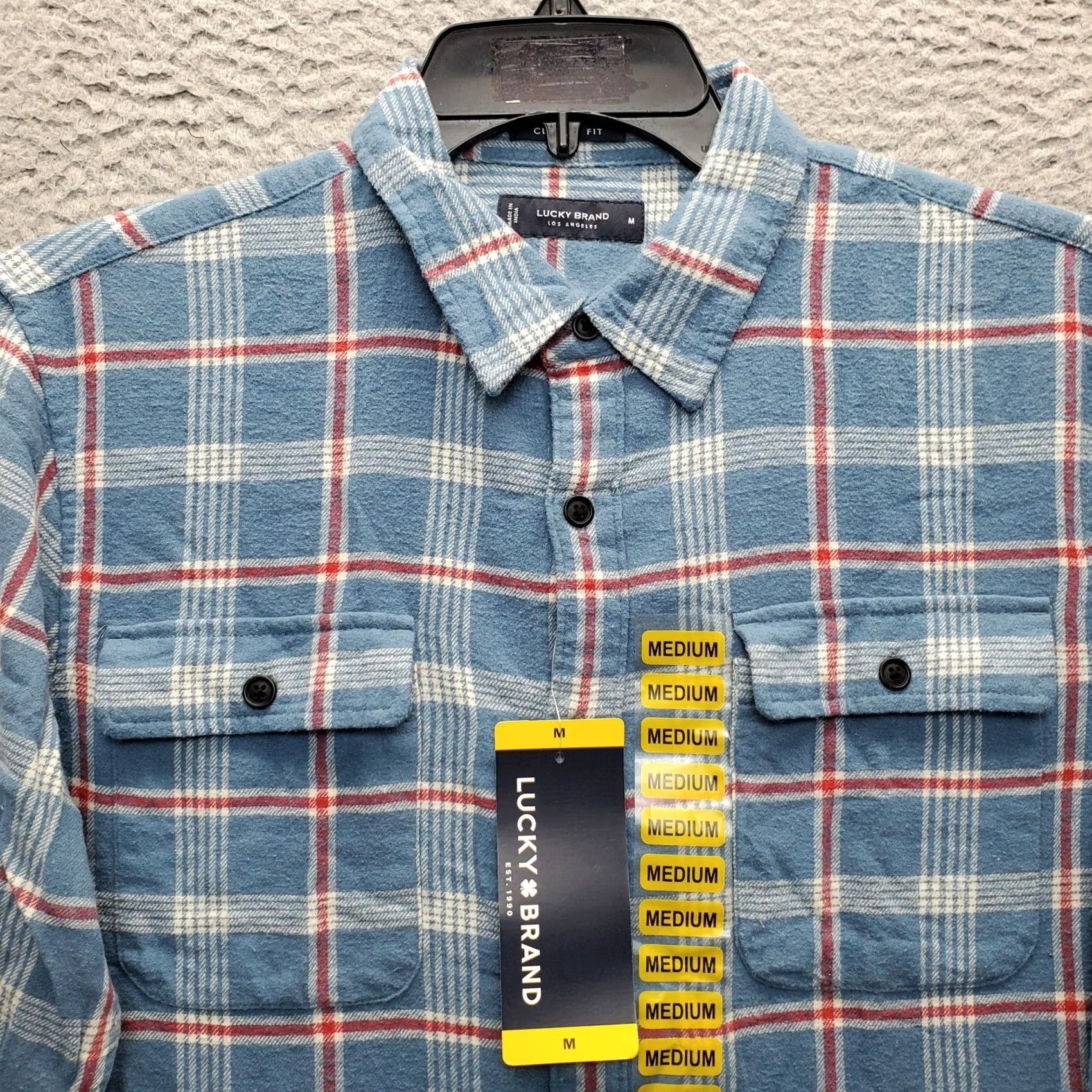 Lucky Brand Lucky Brand Flannel Shirt Mens M Multi Plaid Button-Up Collared Classic Fit Size US M / EU 48-50 / 2 - 5 Thumbnail