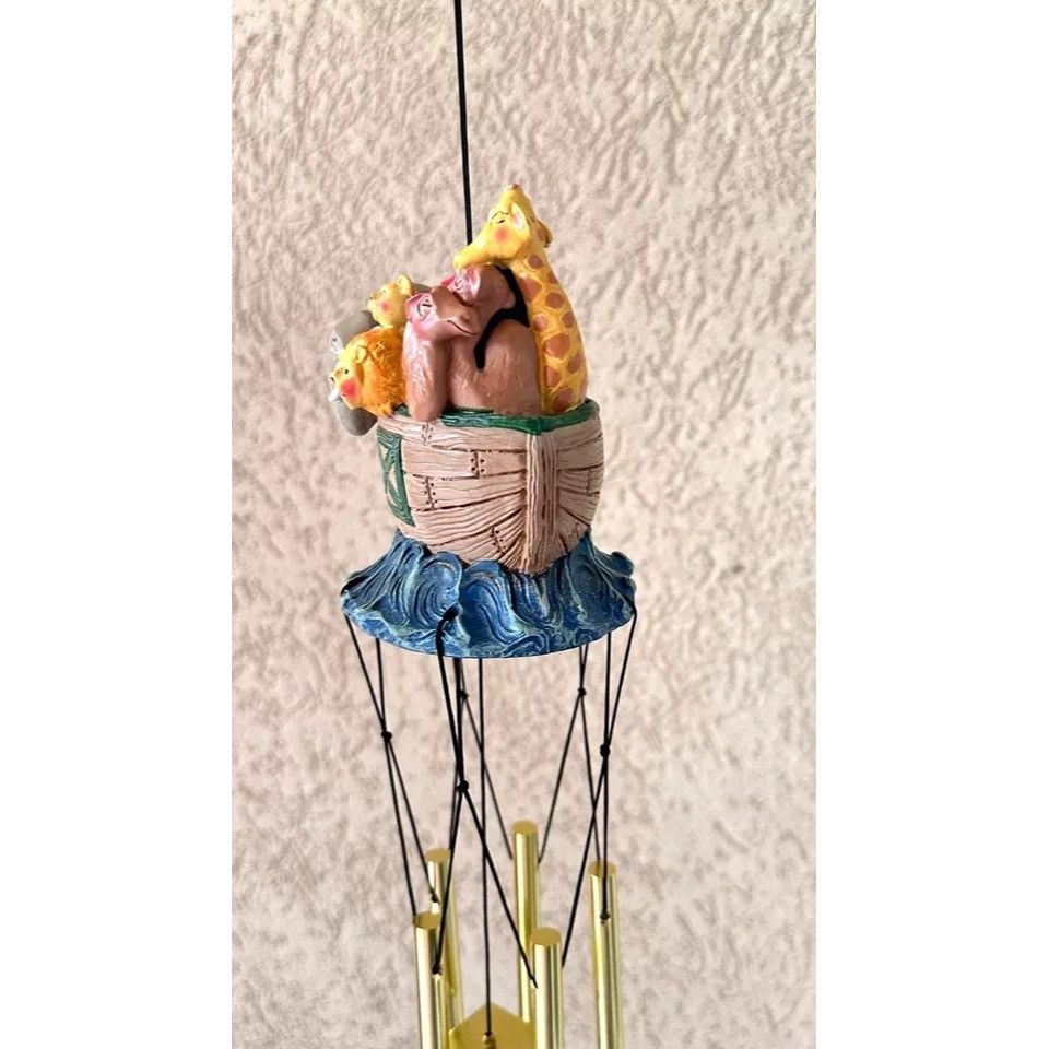 Handmade × Vintage Jim Shore Noahs Ark Windchimes New Vintage 1994 Christmas An Size ONE SIZE - 6 Thumbnail
