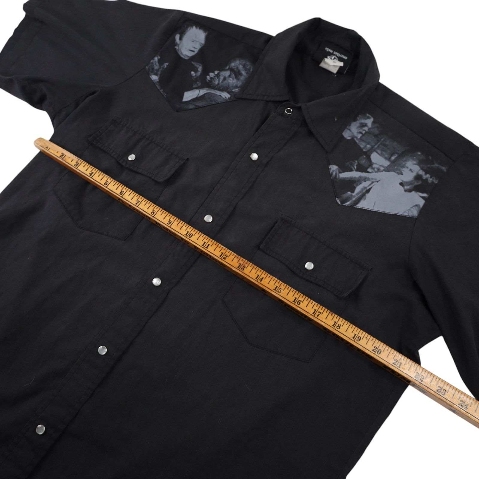 Vintage VTG Y2k Felon Pearl Snapdown Frankenstein Rockabilly Shirt Size US XL / EU 56 / 4 - 9 Thumbnail