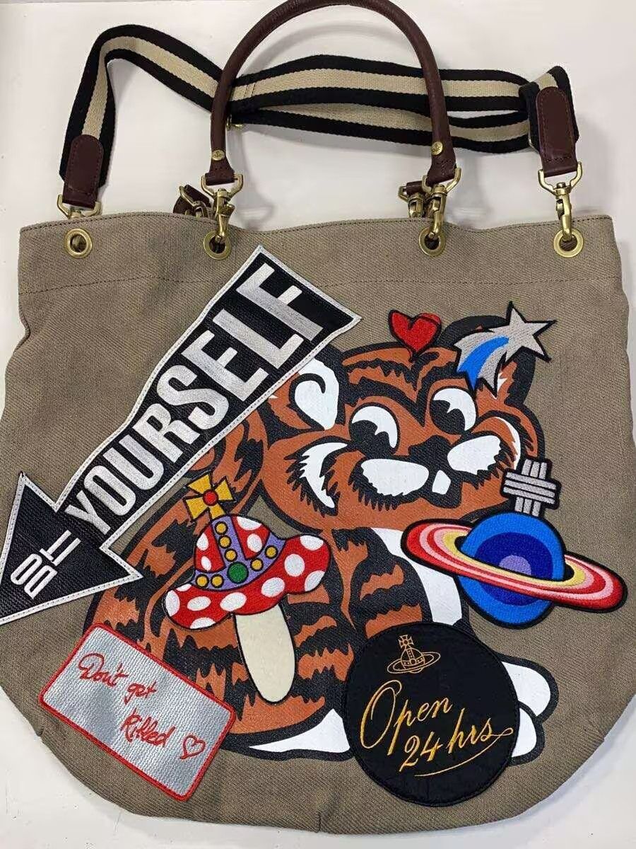 Vivienne Westwood Tiger Orb Canvas Tote Bag Size ONE SIZE - 5 Thumbnail