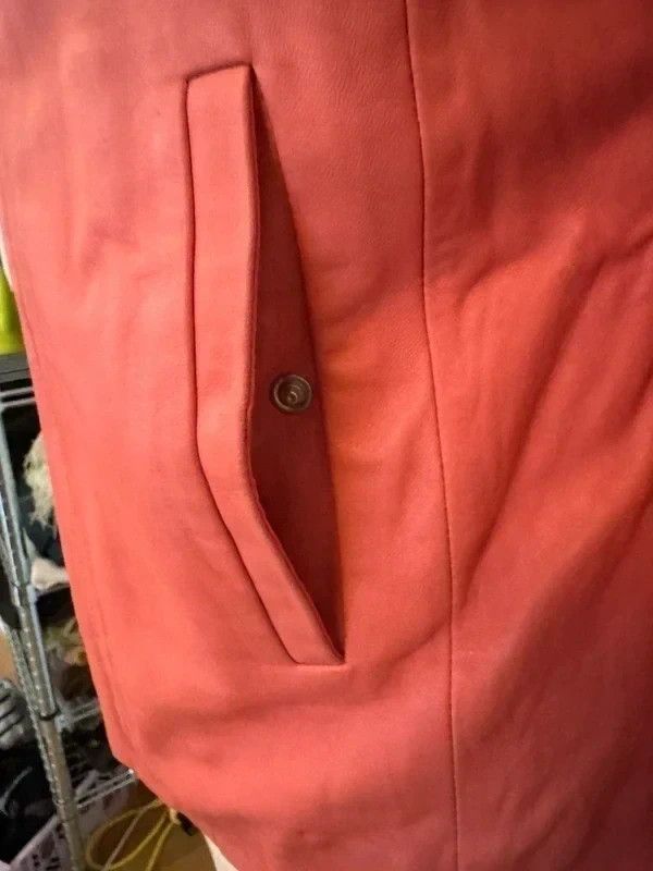 Diesel Women’s DIESEL Leather Jacket in a Vibrant Coral - S. M Size M / US 6-8 / IT 42-44 - 13 Thumbnail