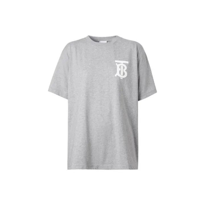 Burberry Burberry Gray Logo Graphic T-Shirt for Women 0079 Size S / US 4 / IT 40 - 1 Thumbnail