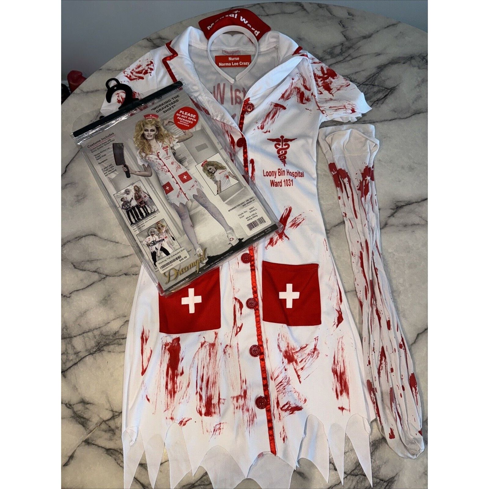 Other SEXY Halloween Dreamgirl Mental Ward Nurse Costume Sm Dress Size S / US 4 / IT 40 - 2 Thumbnail