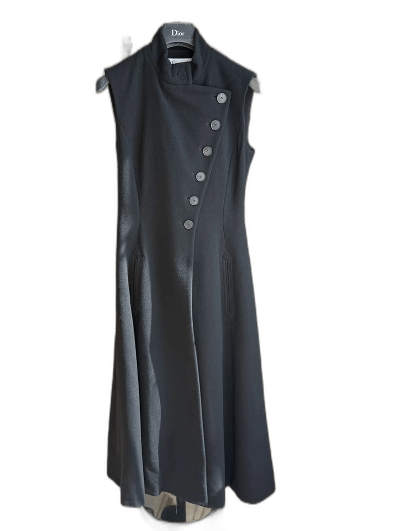 Dior Dior Black Dress with Wool and Silk Size US 34 / EU 50 - 1 Thumbnail