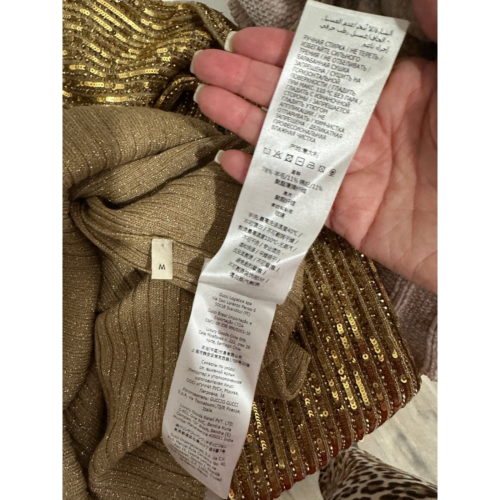 Gucci Gucci Sweater Gold Womens US M Sequin Turtleneck Size M / US 6-8 / IT 42-44 - 12 Thumbnail