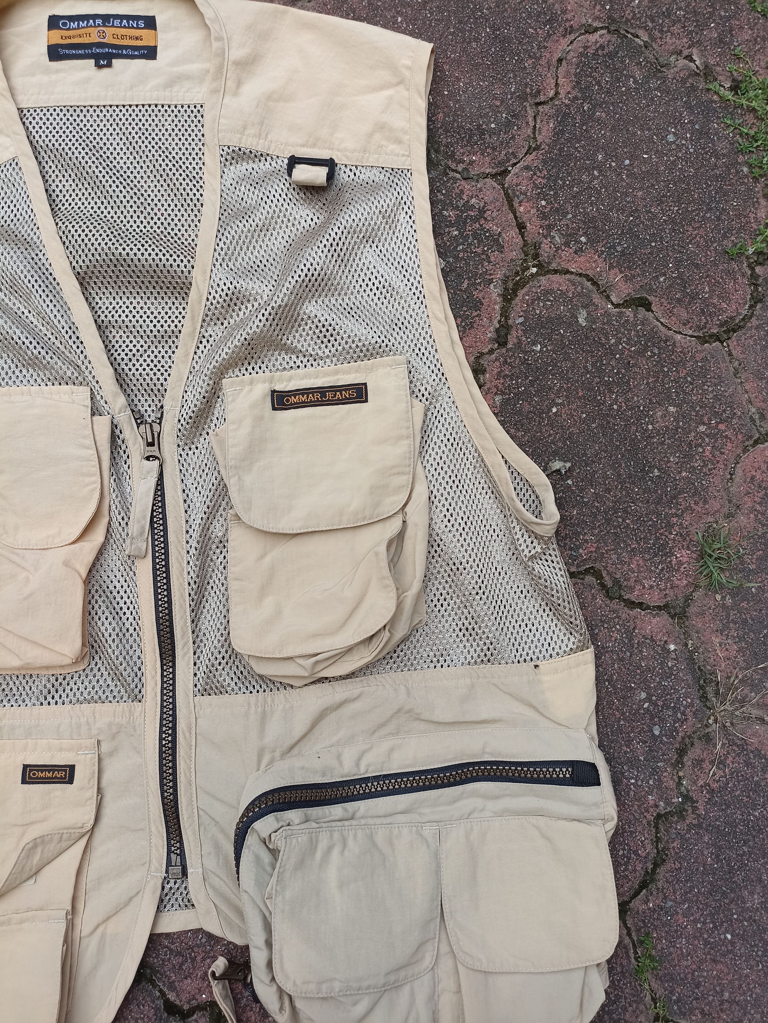 Japanese Brand Vintage Ommar Jeans Vest tactical series mesh design Size US M / EU 48-50 / 2 - 2 Thumbnail
