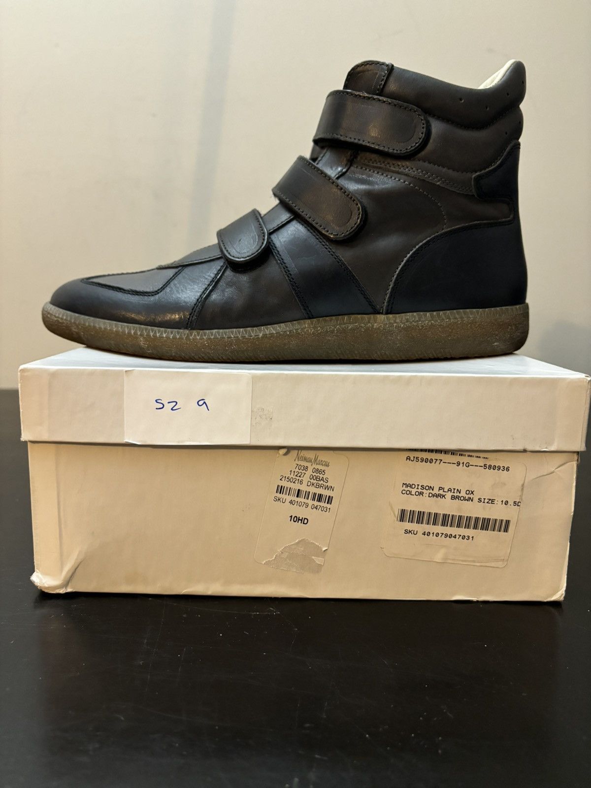 Maison Margiela Maison Margiela GAT Replica Strap High Leather Sneakers Size US 9 / EU 42 - 9 Thumbnail
