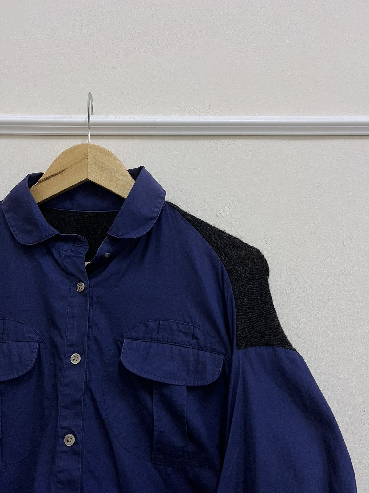 Tsumori Chisato Tsumori Chisato double layered shirt cotton x wool Size US XL / EU 56 / 4 - 2 Thumbnail