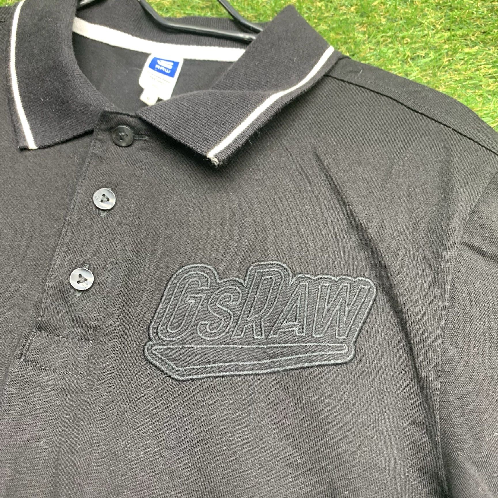 G-Star G-Star Raw Polo Shirt Mens M Black Short Sleeve Cotton Casual Polo Size US M / EU 48-50 / 2 - 4 Thumbnail