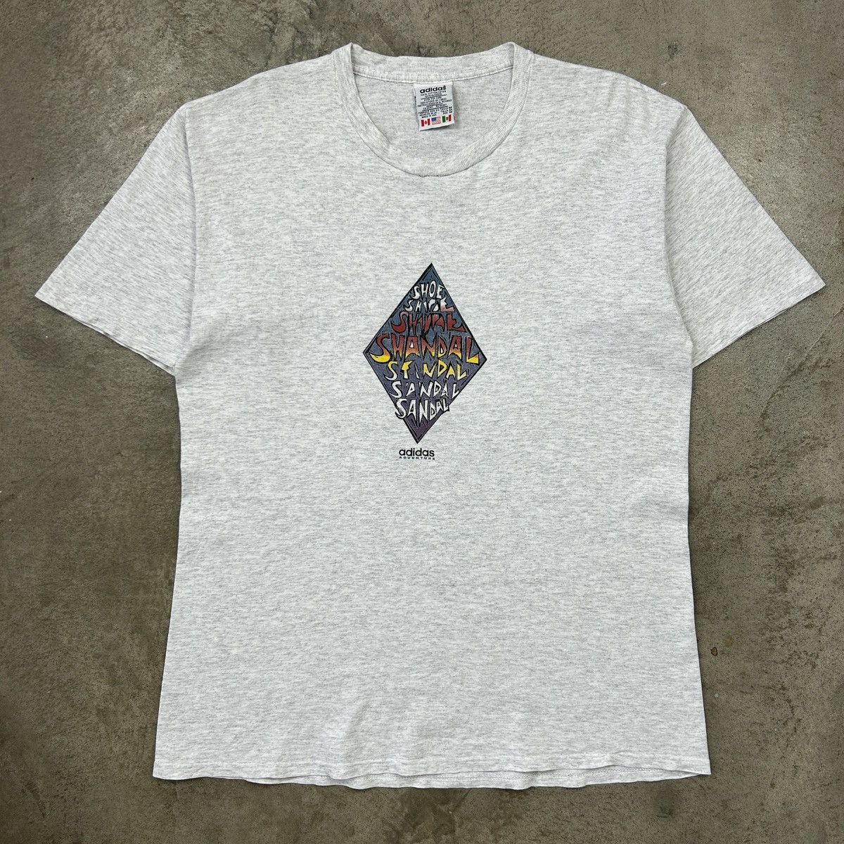 Vintage 1990s Adidas Sandal Tee Size US XL / EU 56 / 4 - 10 Thumbnail