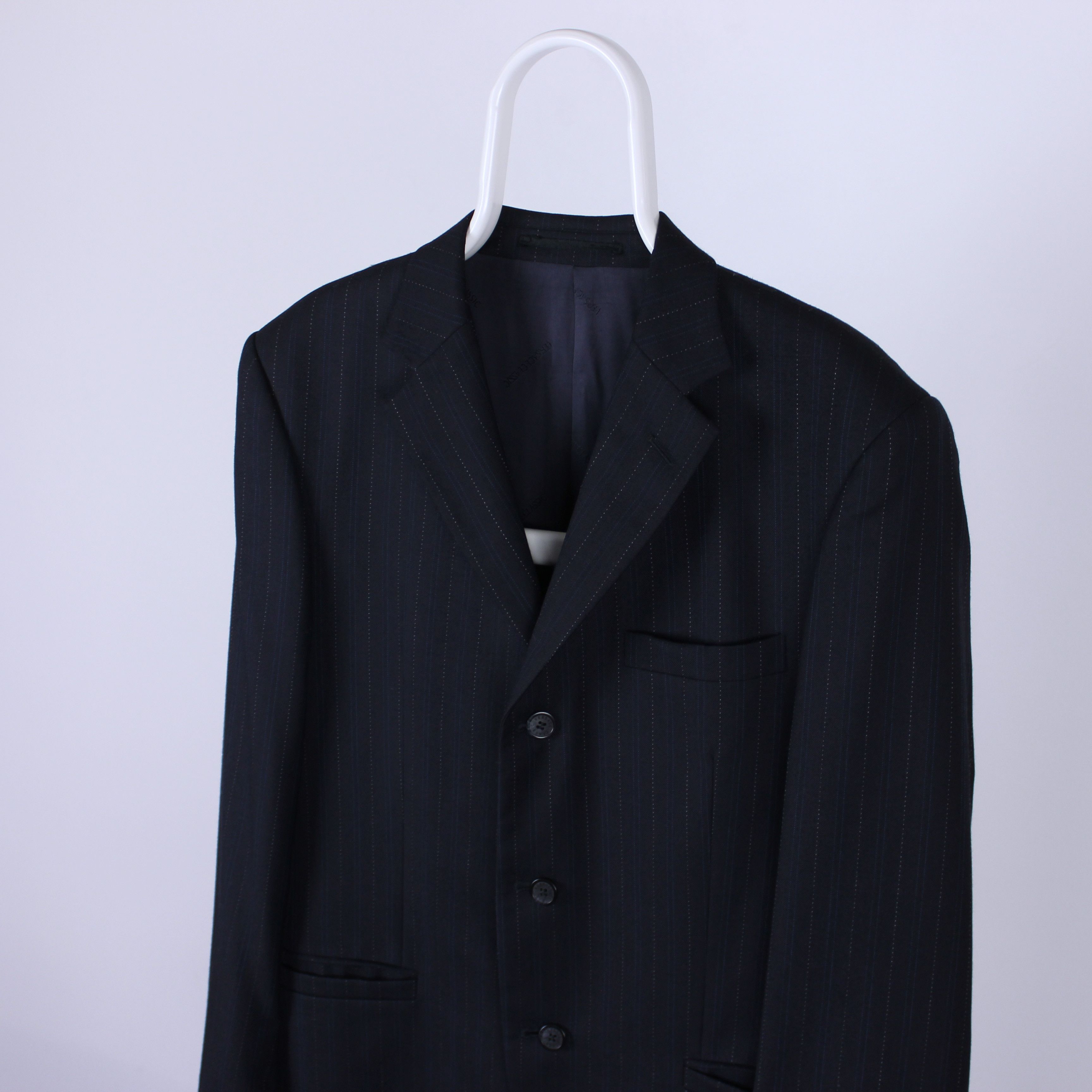 Versace Versace blazer men classic tailoring navy blue striped 50 Size 50R - 2 Thumbnail
