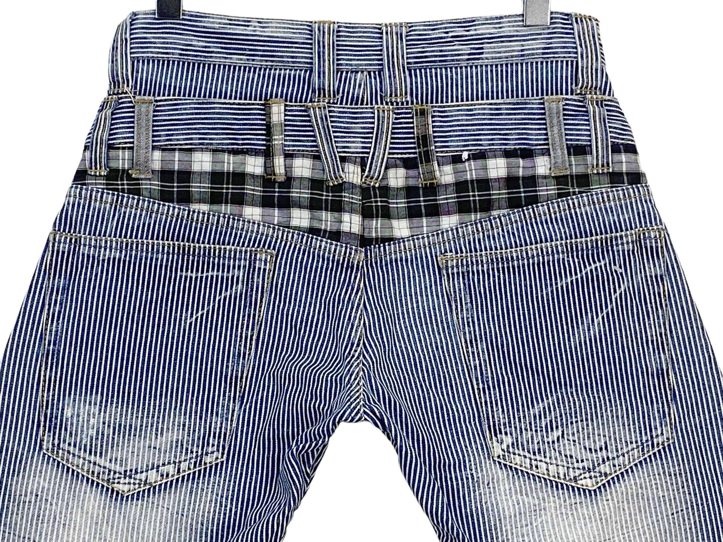 Other Dominates Stripes Hickory Double Waist Distressed Jeans Size US 31 - 5 Thumbnail