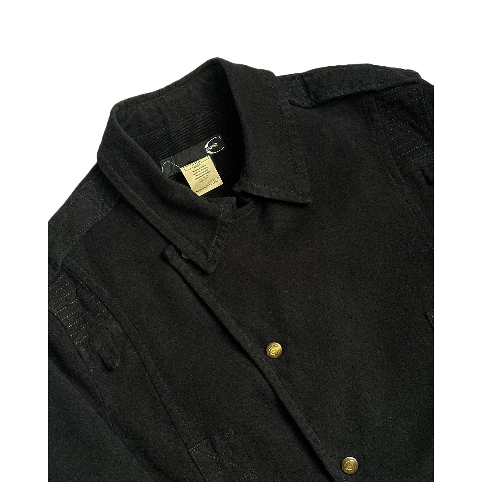 Just Cavalli Cavalli Moleskin Biker Jacket Size US L / EU 52-54 / 3 - 2 Thumbnail