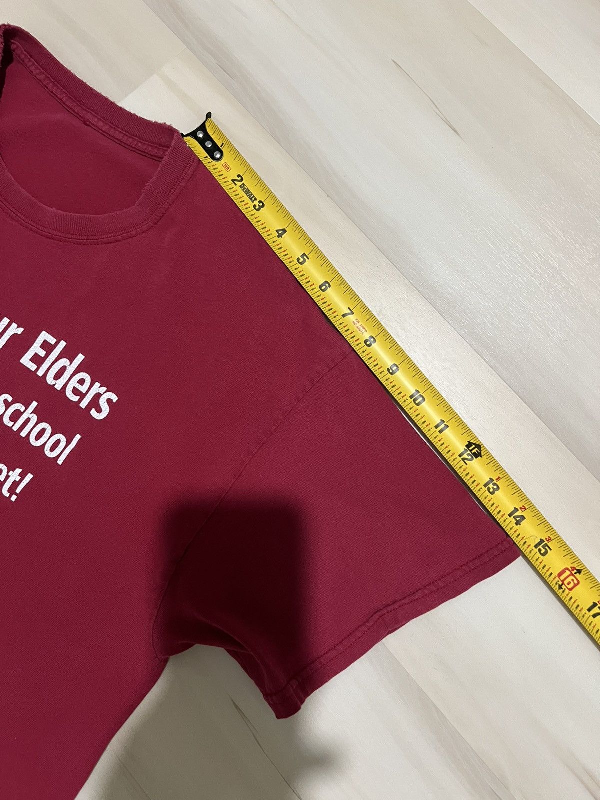 Band Tees × Vintage Red Vintage Y2K Adult Humor T-Shirt “Respect Your Elders” Size US M / EU 48-50 / 2 - 7 Thumbnail