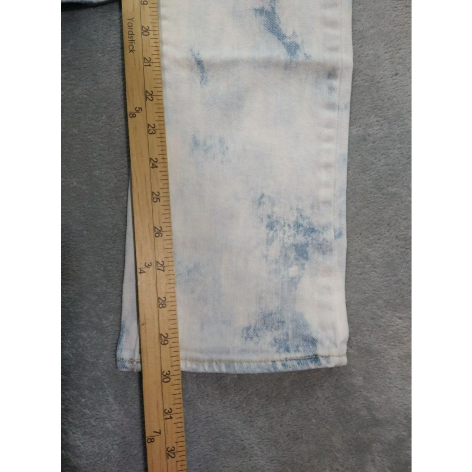 American Eagle Outfitters American Eagle Jeans Womens 4 Denim Blue Straight Stretch Distressed Acid Wash Size 27" / US 4 / IT 40 - 5 Thumbnail