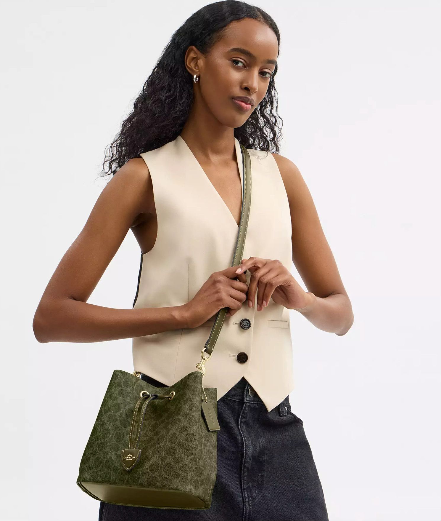 Coach Rowan Bucket Bag In Signature Canvas CBH07 Size ONE SIZE - 10 Thumbnail